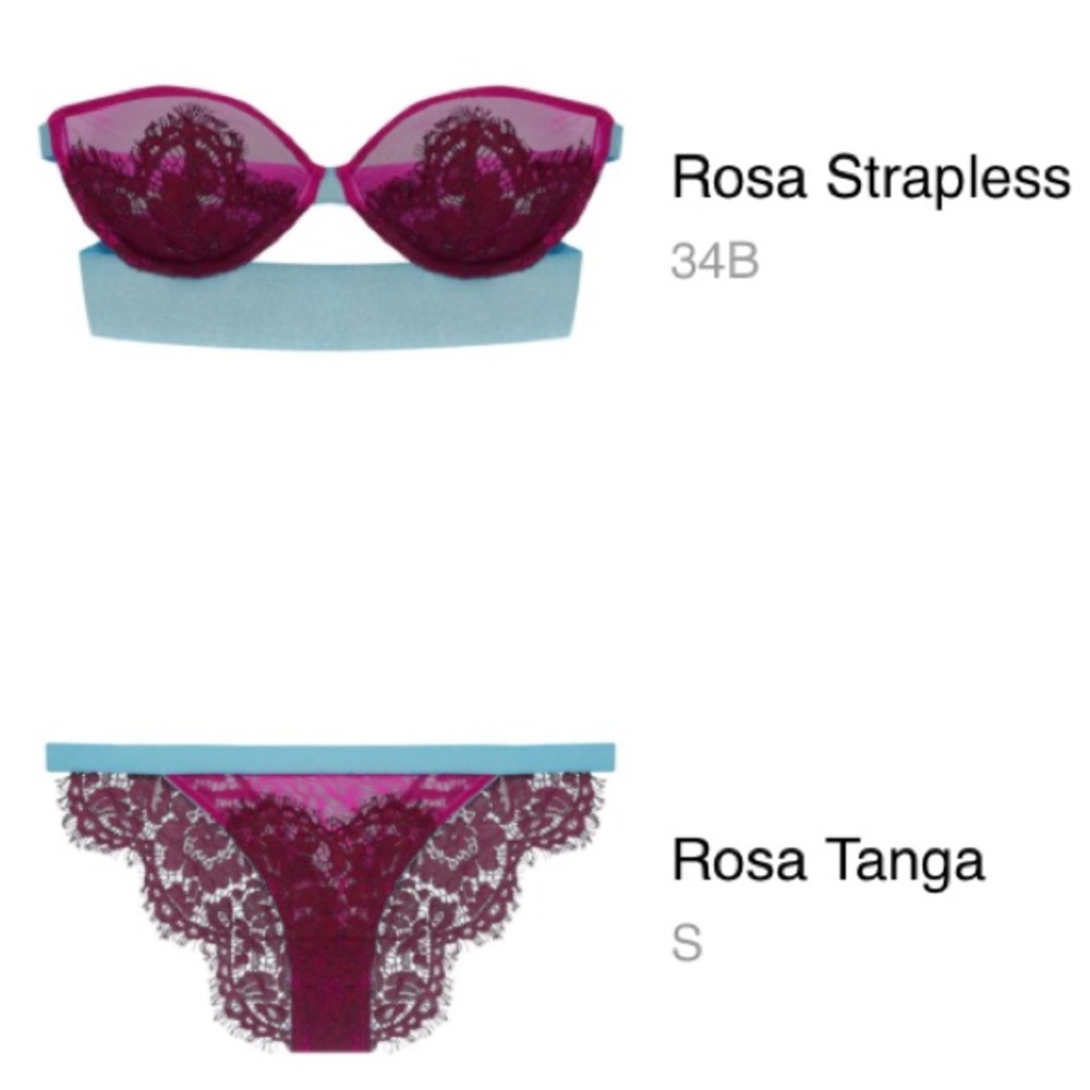 Dora Larsen Rosa Strapless Bra & Tanga Brief Set